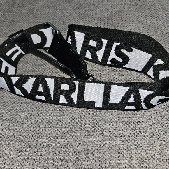 Karl Lagerfeld Black and White Crossbody Strap - Picture 2 of 2